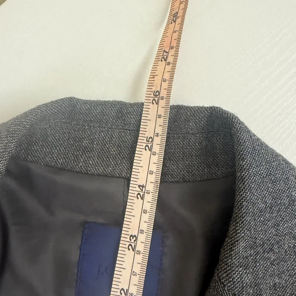 J.Crew Wool Herringbone School boy Blazer Gray, 2-Button, Fully Lined